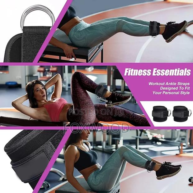 2pcs Ankle Straps for Cable Machines Kickbacks - - thumbnail 2