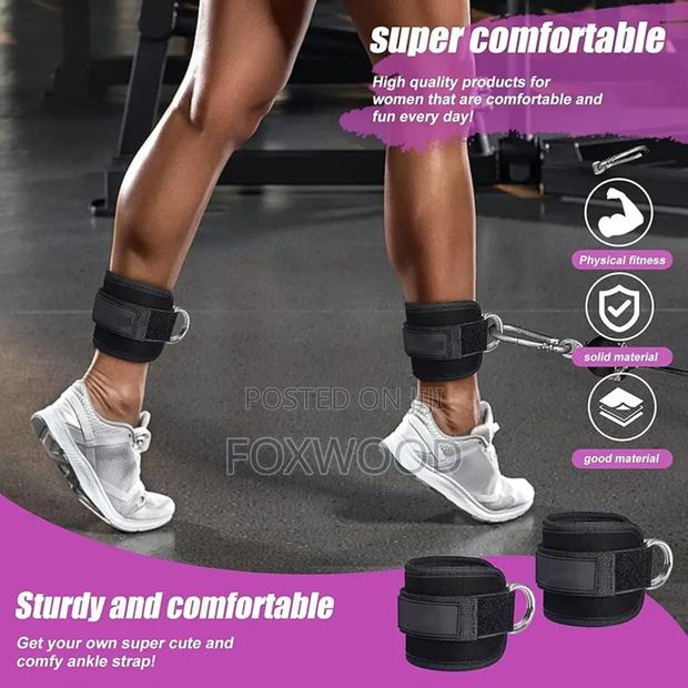 2pcs Ankle Straps for Cable Machines Kickbacks - - thumbnail 3
