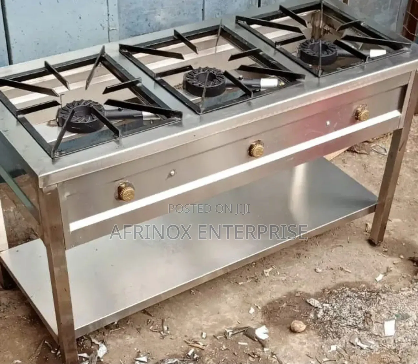 Stainless Steel Gas Cooker, 3 Burner