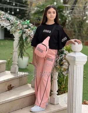 3pc Girls Quality Set(Includes:Top,Trouser Bag)