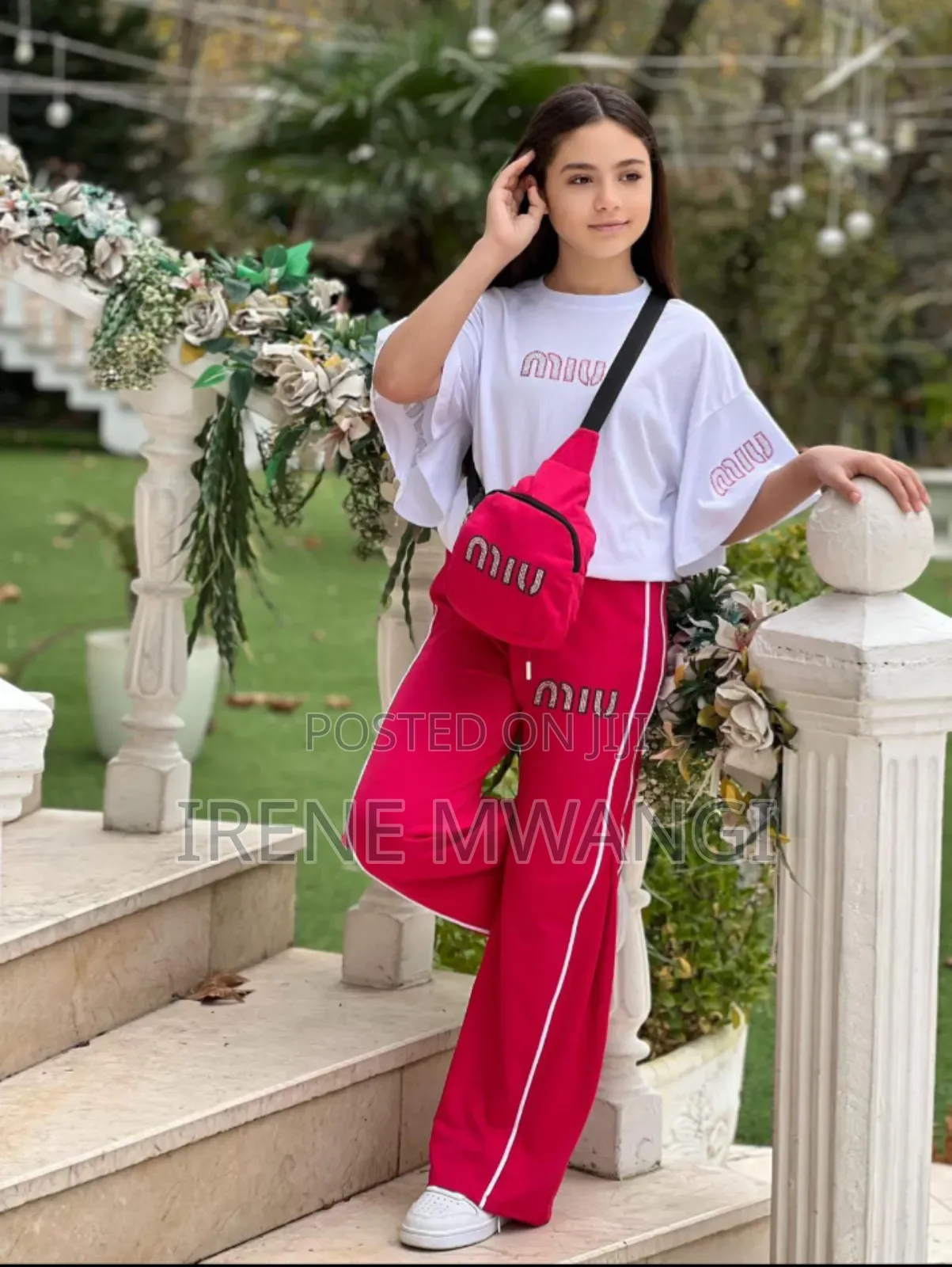 3pc Girls Quality Set(Includes:Top,Trouser Bag)