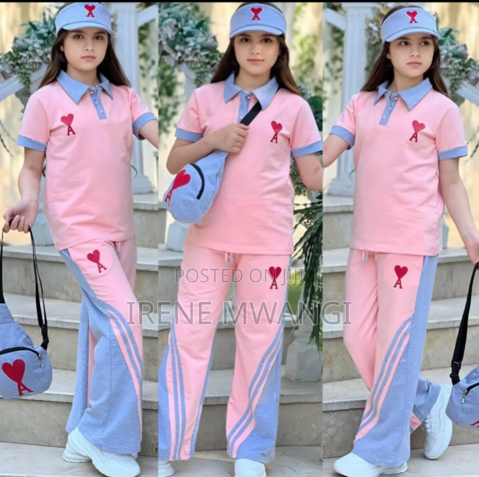 3pc Girls Quality Set(Includes:Top,Trouser Bag)