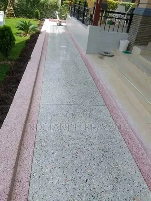 Terrazzo Installations Maroon and Blue