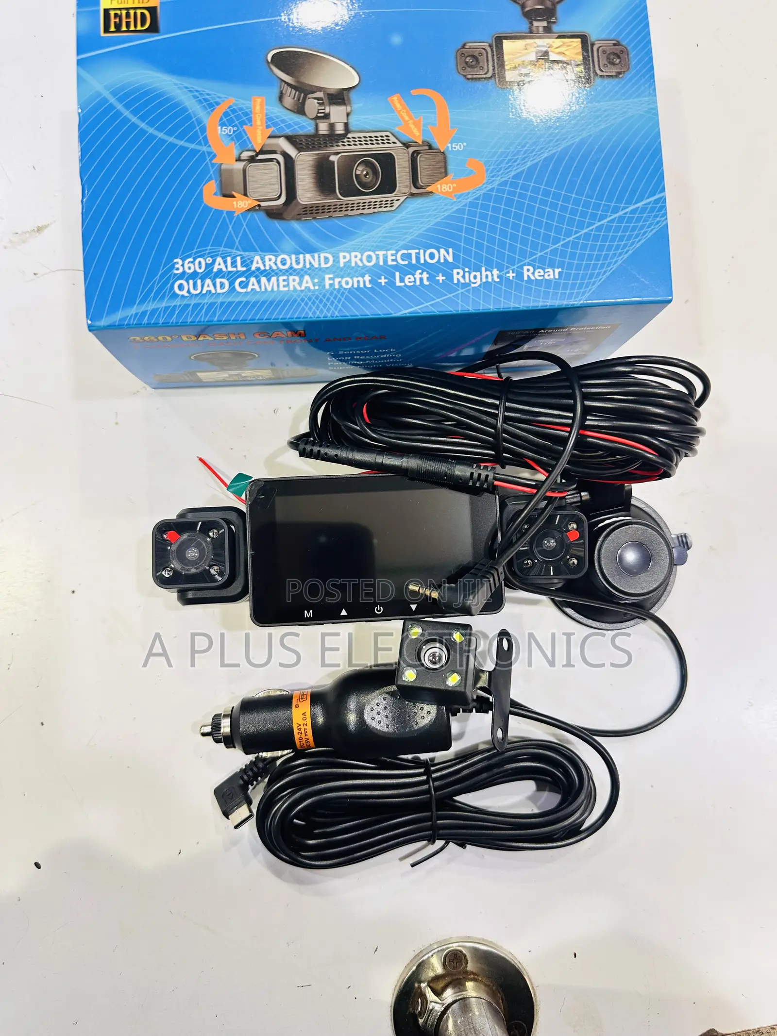 S22 4 Lens Dash Camera – Wide-Angle 360° Dash Cam