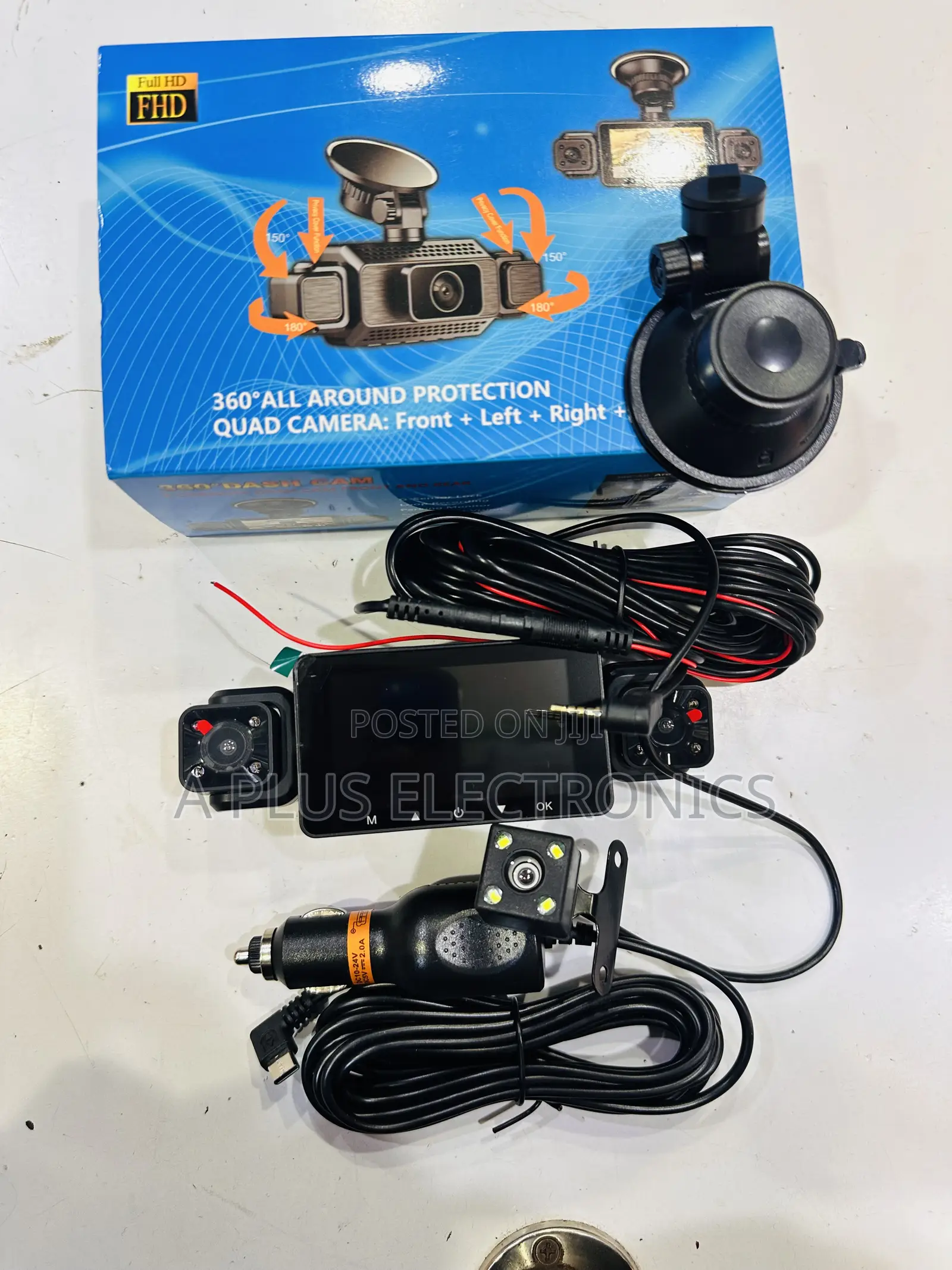 S22 4 Lens Dash Camera – Wide-Angle 360° Dash Cam