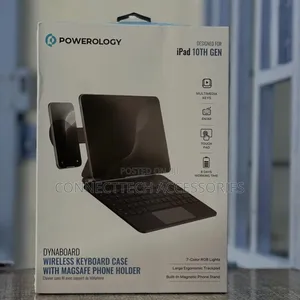 iPad 10th Gen Powerology Wireless Keyboard With Magsafe Phone Holder