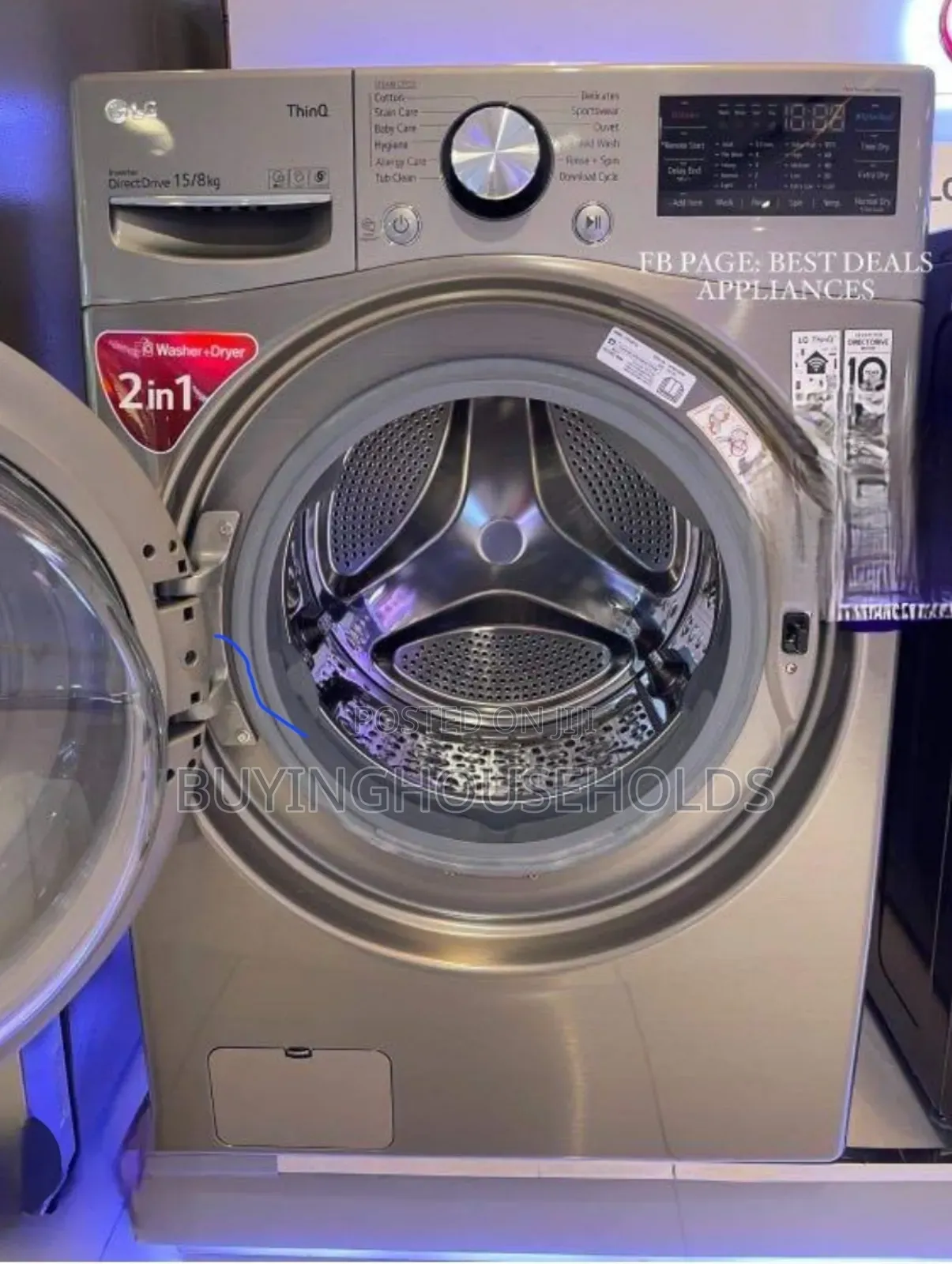 Lg 15kg/8kg Washing Machine Thinq Wash|Dry
