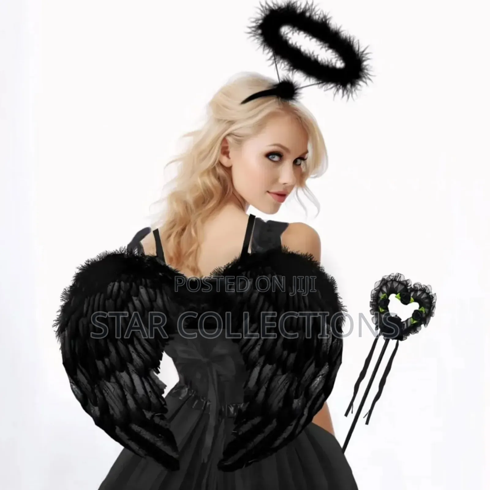 Medium Black Wing Angel Set