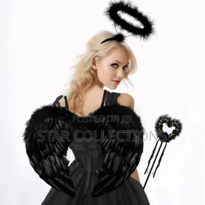 Medium Black Wing Angel Set