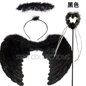 Medium Black Wing Angel Set