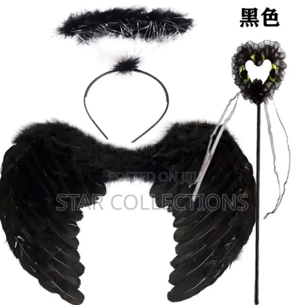 Medium Black Wing Angel Set - thumbnail 2