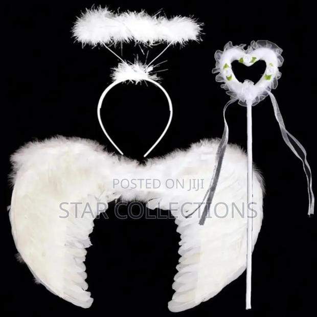 Medium White Angel Wing Set - main view