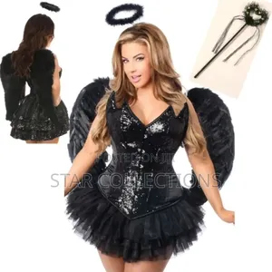 Big Black Angel Wing Set