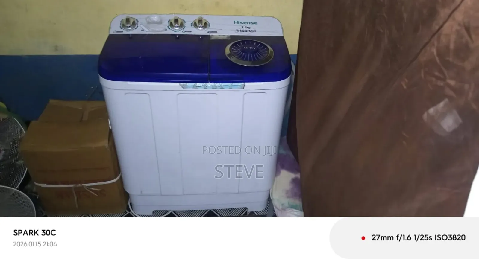 Hisence 7.5kg Twin Tub (6months Old) Mint Condition