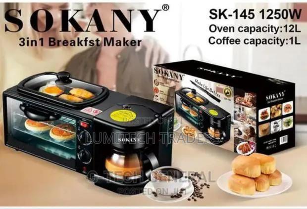 Sokany 4 in 1 Breakfast Maker- Oven, Coffee Maker Frying Pan - main view