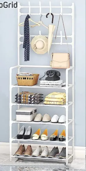 5 Tier Shoe Rack With Hat Rack/Hanger