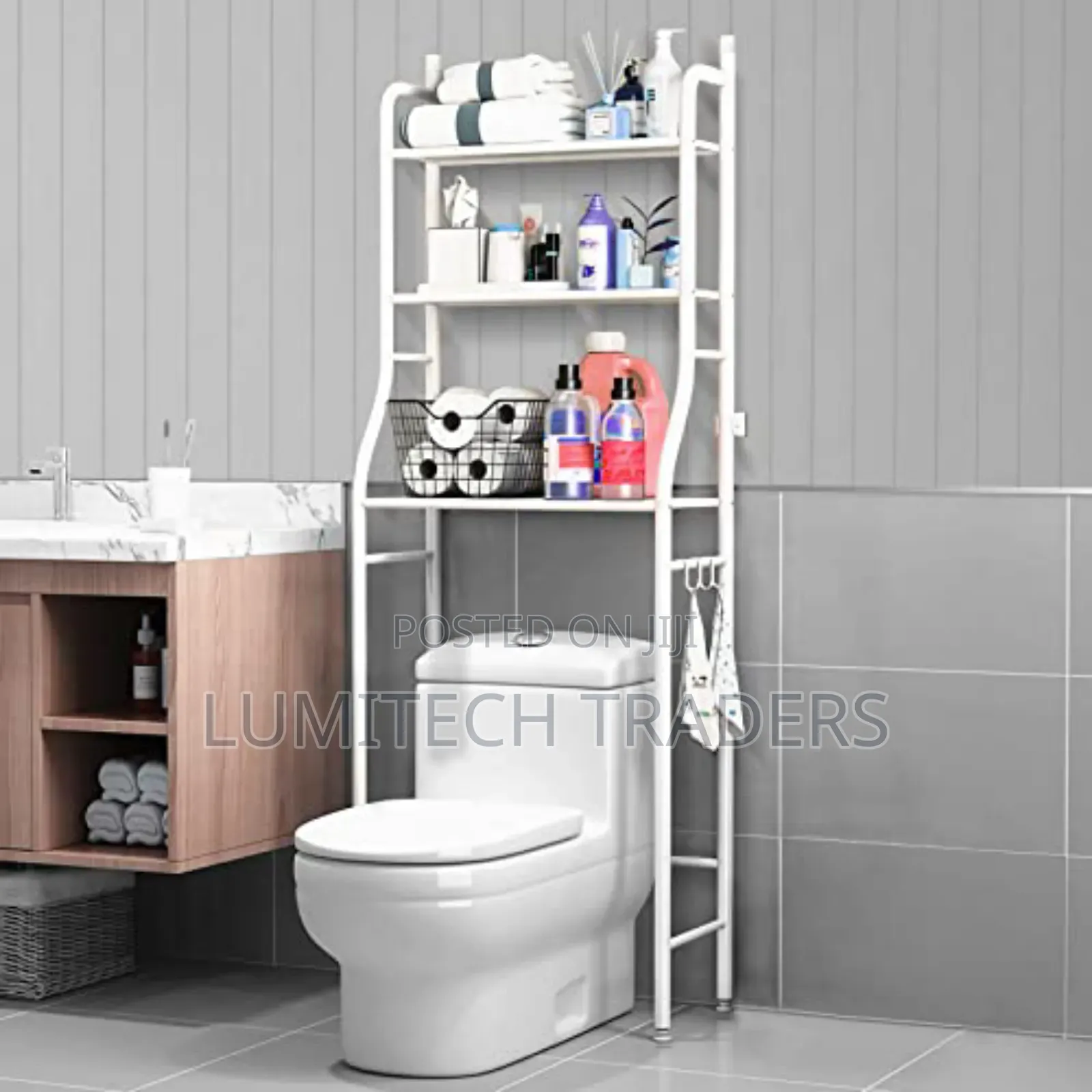 3-Tier Toilet Rack/Stand -White