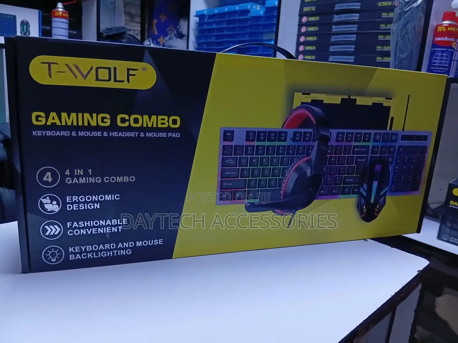 T-Wolf Tf240 4-in-1 Gamer Combo Keyboard, Mouse, Headphones