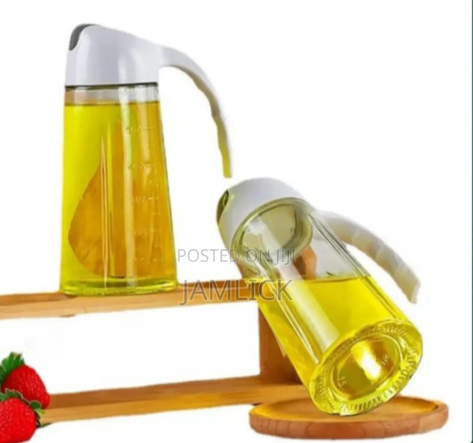 630ml Glass Oil Dispenser Bottle – Auto Flip Leak Proof - Dv