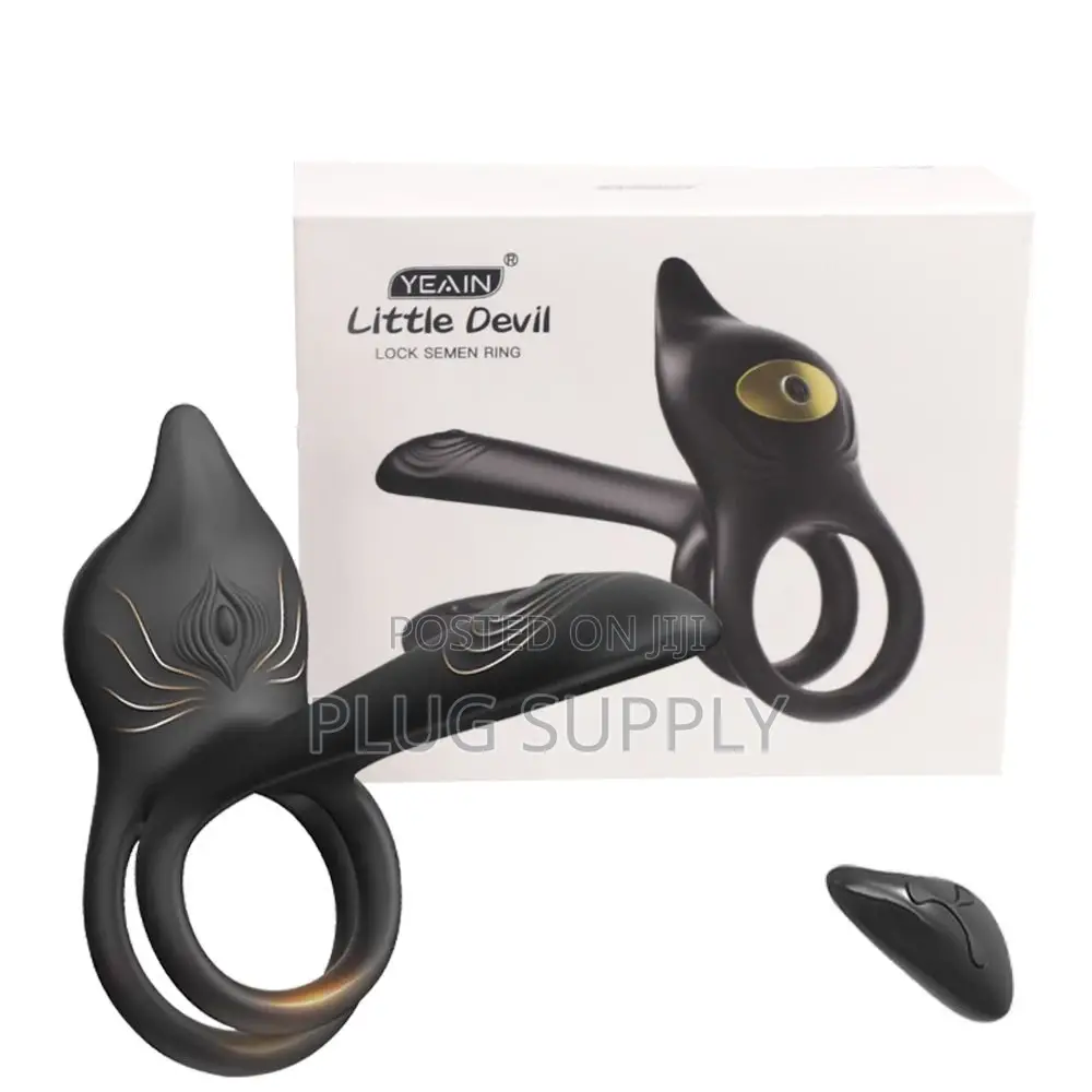 Little Devil Lock Double Vibration Ring Men's Sex Vibration