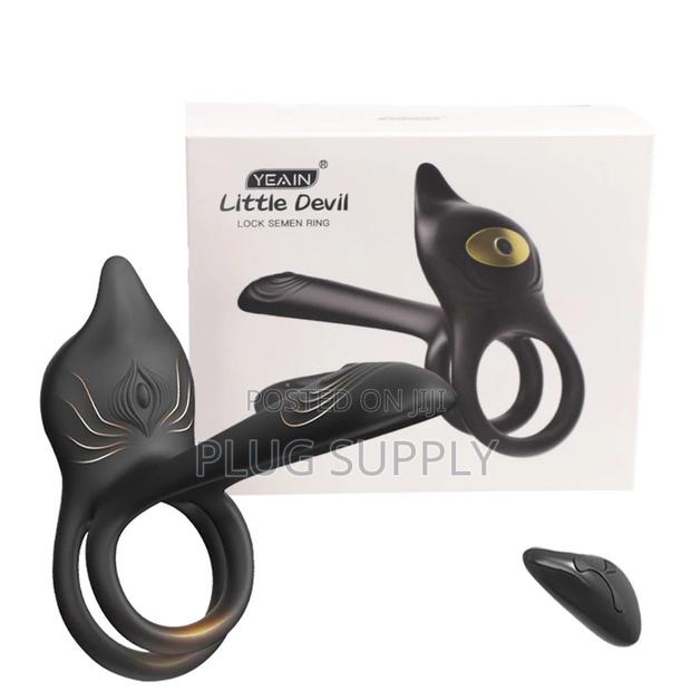 Little Devil Lock Double Vibration Ring Men's Sex Vibration