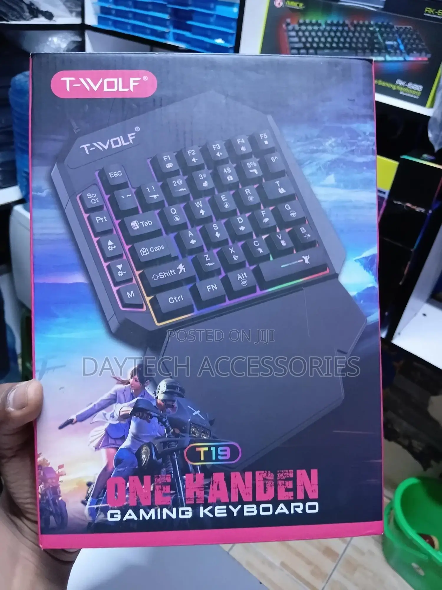 T19 | One-Handed Gaming Keyboard With Led Backlight, Keypad