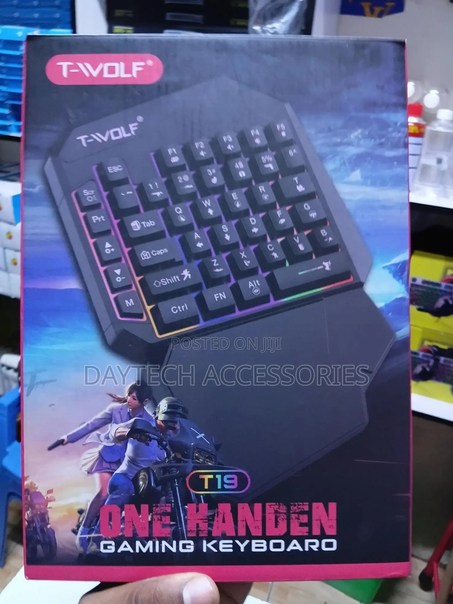 T19 | One-Handed Gaming Keyboard With Led Backlight, Keypad