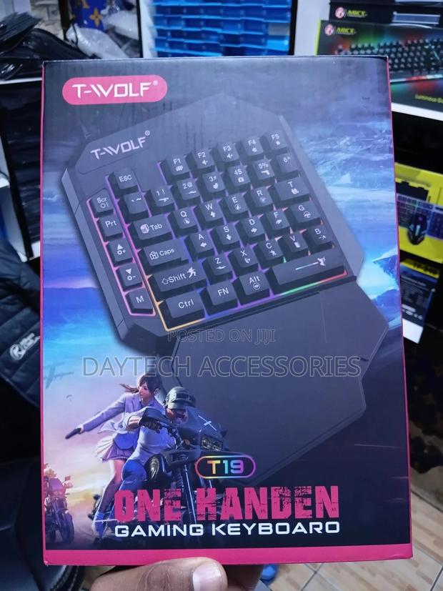 T-Wolf T19 40-Keys Usb Wired Single Hand Gaming Keyboard - thumbnail 2
