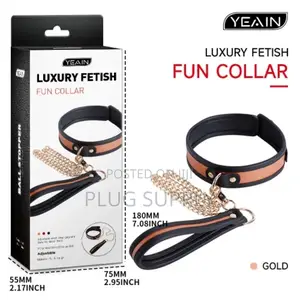 Erotic Luxury Fetish Fun Collar With Short Leash