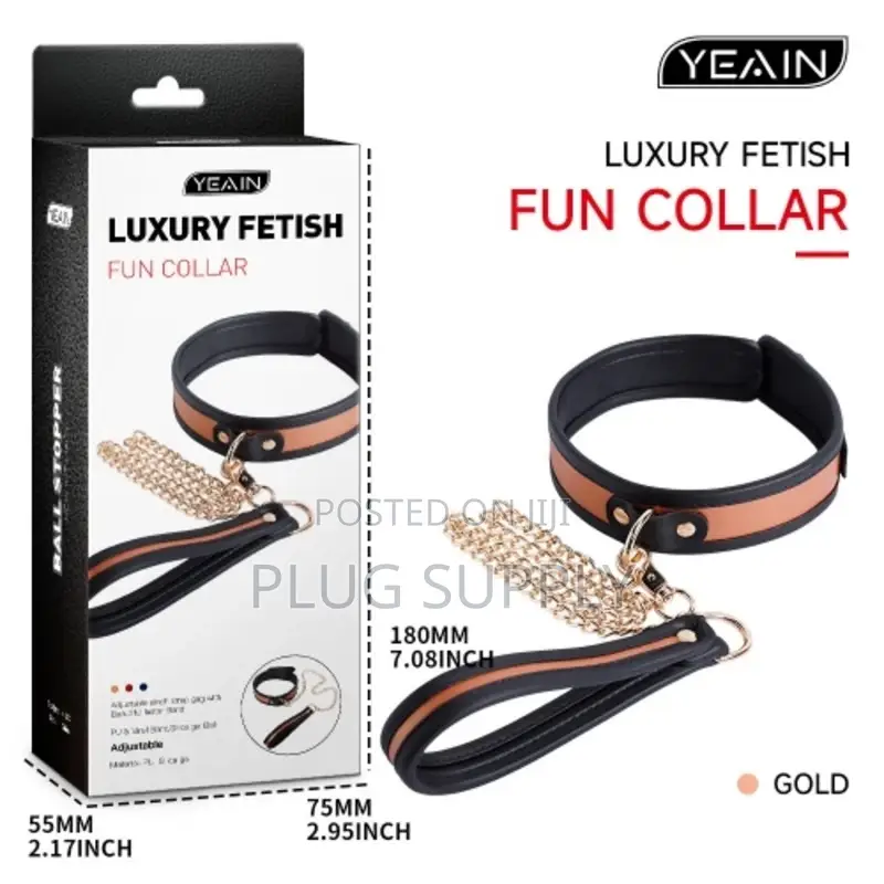 Erotic Luxury Fetish Fun Collar With Short Leash