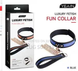 Erotic Luxury Fetish Fun Collar With Short Leash