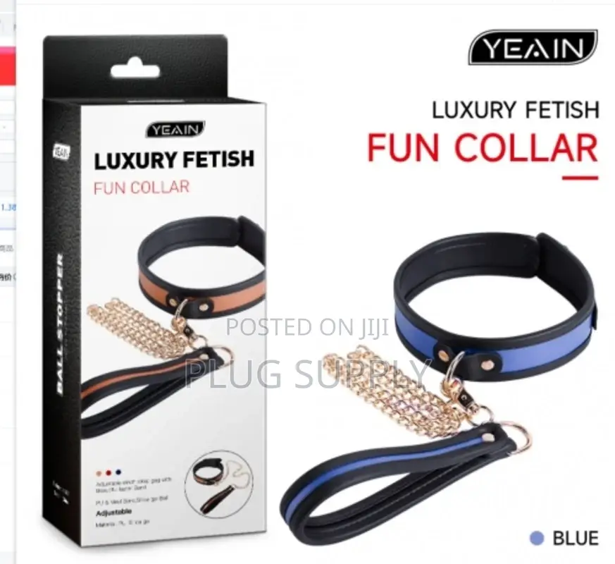 Erotic Luxury Fetish Fun Collar With Short Leash