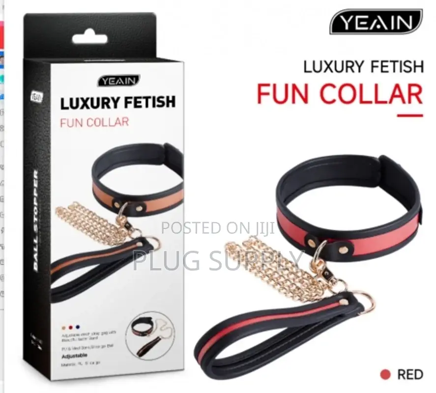 Erotic Luxury Fetish Fun Collar With Short Leash