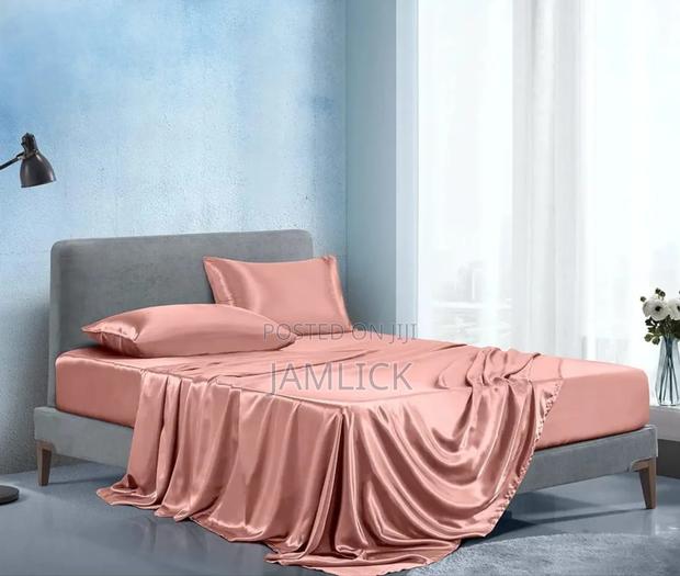 Luxury Silky Soft Mulberry Silk Fitted Bedsheet Set – 7×8/6×6/5×6 - Cl - thumbnail 5