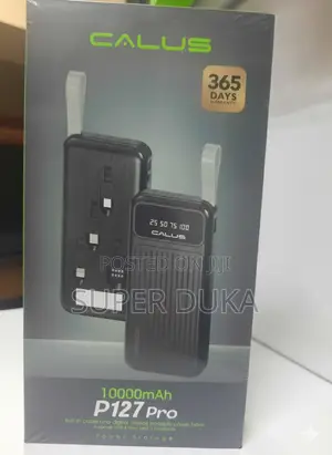 Calus 10000 Mah Super Fast Charging Power Bank-Built-in Cable.P127 Pro