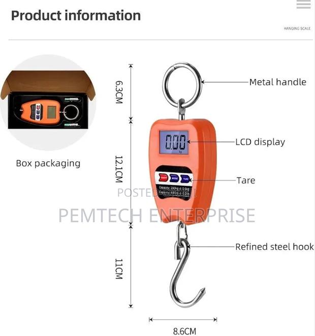 200kgs Portable Digital Hanging Crane Scale - thumbnail 3