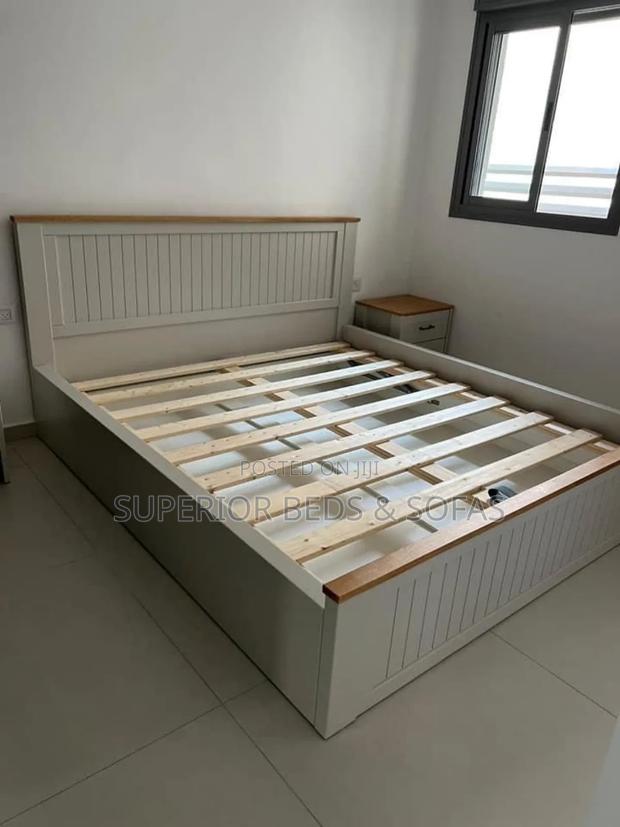 Two-Tone Slatted Panel Bed Size 5 by 6