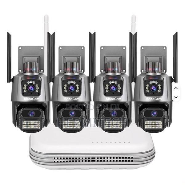 Smart Outdoor Wireless Wifi PTZ Dome Ip Camera Icsee 3 Lens - main view