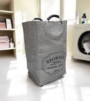 Quality Laundry Basket With Wheels | Heavy Canvas | 64 by 40 Cm