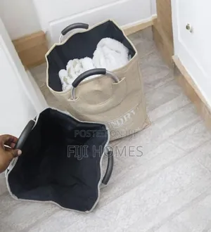 Quality Laundry Basket With Wheels | Heavy Canvas | 64 by 40 Cm