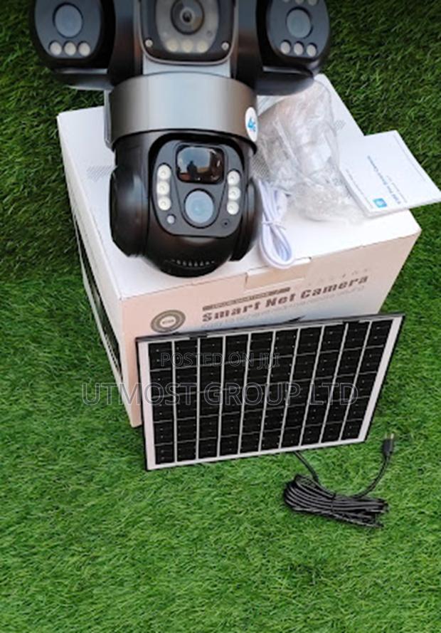 4g Solar Security Camera With Three Rotating Lenses - main view