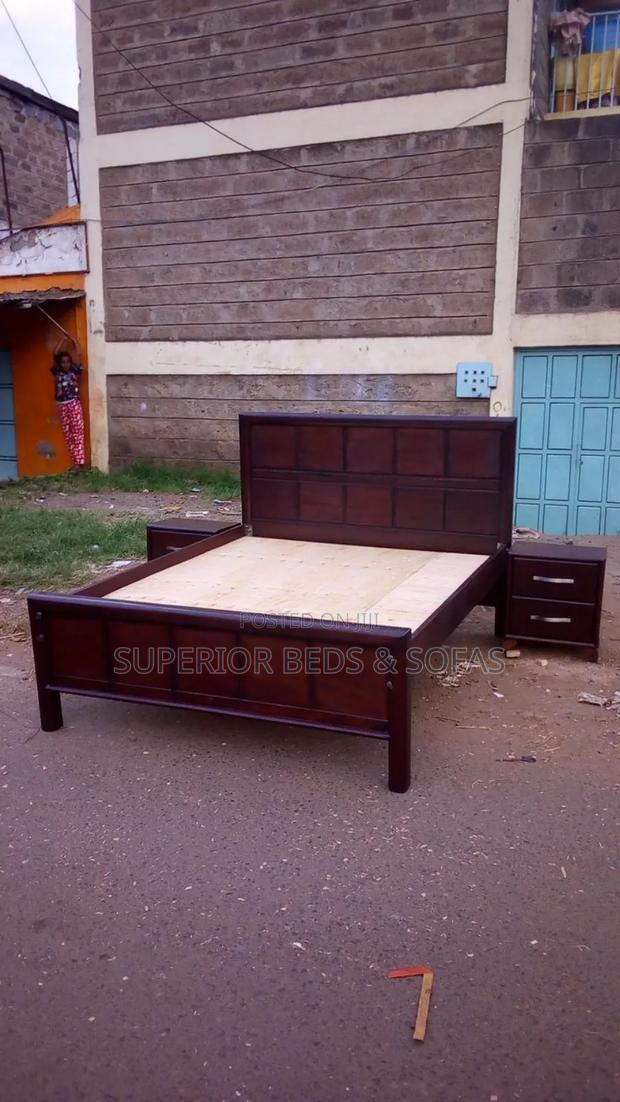 Dark Wood Panel Bed Size 5 by 6 - main view