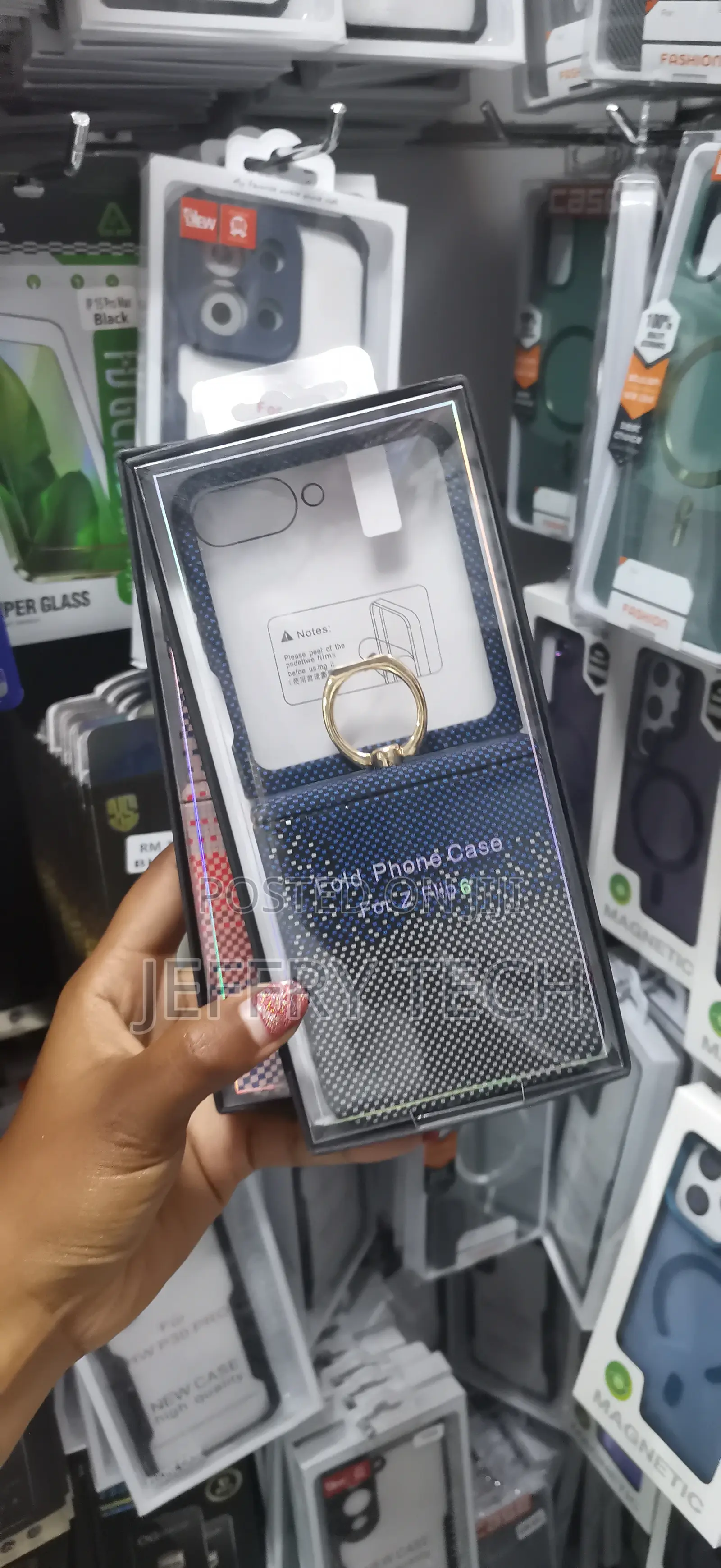 Hovisi Samsung Galaxy Z Flip 6 Case, Aramid Fiber Slim Fit Shockproof