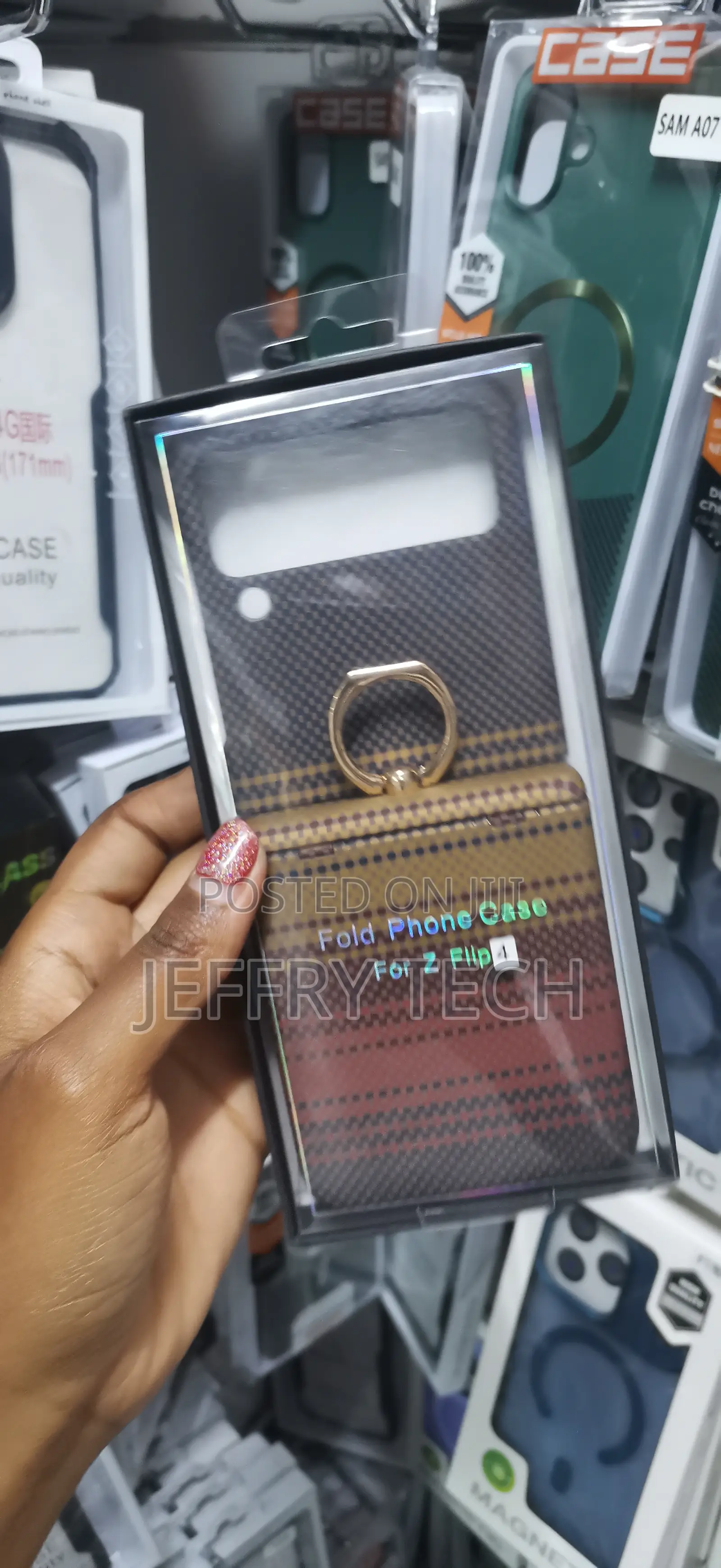 Quikbee for Samsung Galaxy Z Flip 4 Case, Carbon Fiber Case