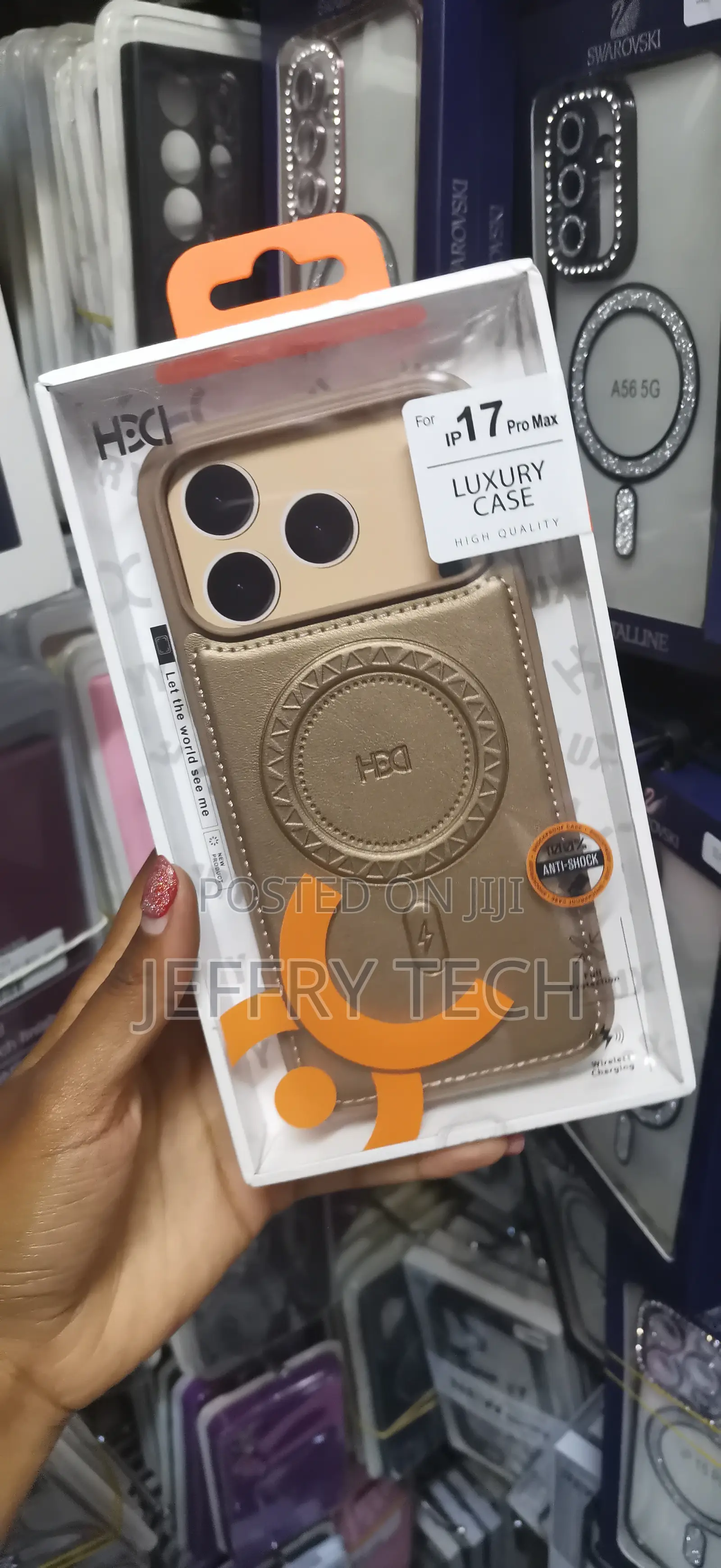 Bounc Magsafe Faux Leather Rubber Back Case for iPhone 17 Pro Max