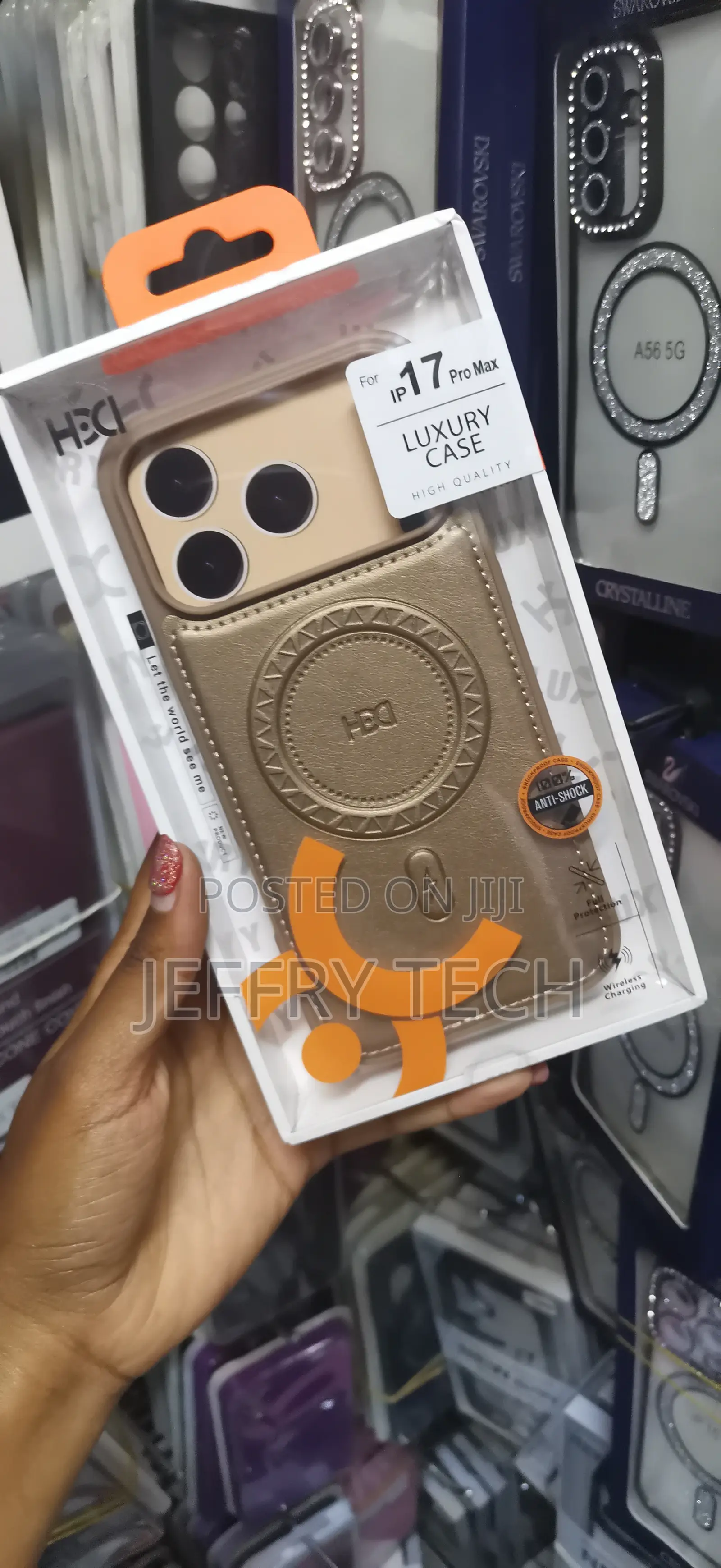 Bounc Magsafe Faux Leather Rubber Back Case for iPhone 17 Pro Max
