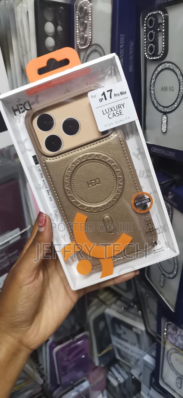 Bounc Magsafe Faux Leather Rubber Back Case for iPhone 17 Pro Max - thumbnail 3