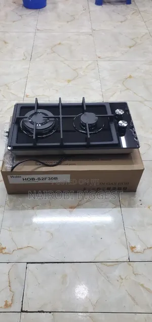 Haier Glass Inbuilt 2 Burner With Wok Burner Hob Cooker