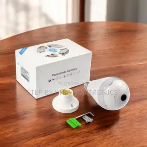 1080p Full Hd Wifi Bulb Camera With 360° Panoramic View Easy Setup