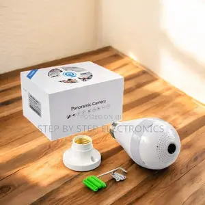 Office 1080p Wifi Bulb Camera With Built-in Microphone, Loud Speaker